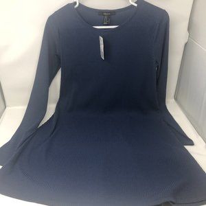 Forever 21 Blue Ribbed Dress Size Medium